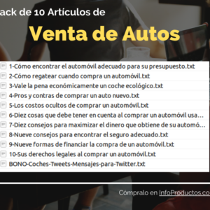 Pack10Articulos-VentaDeAutos-InfoProductos.com